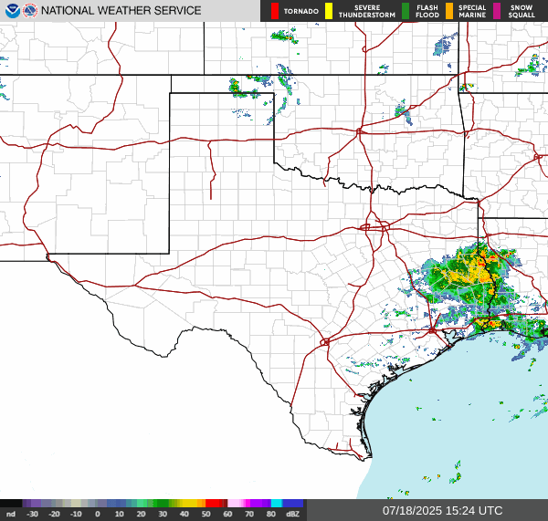 Weather radar map